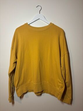 Zara Yellow Oversized Crewneck Sweatshirt, size L